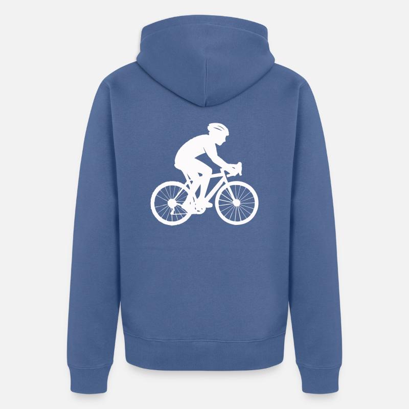 Vélo Raffahrar - Veste à capuche bio Premium Unisexe - bleu pigeon