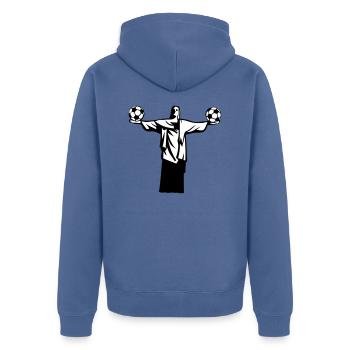 football statue bresil rio janeiro christ - Veste à capuche bio Premium Unisexe - bleu pigeon - Dos - Nico (187cm)