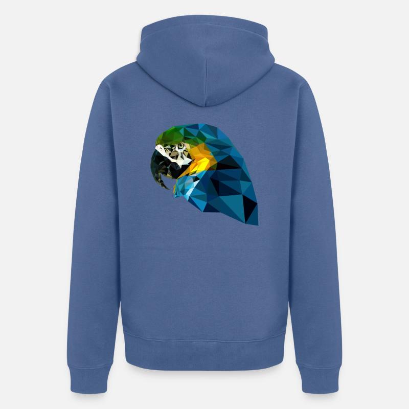 Perroquet - Veste à capuche bio Premium Unisexe - bleu pigeon