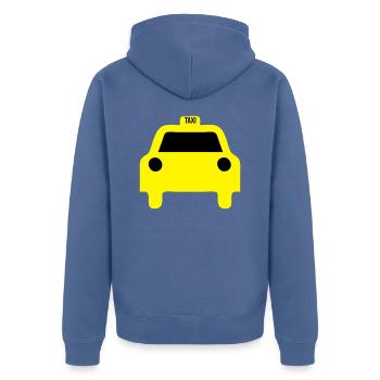 taxi - Veste à capuche bio Premium Unisexe - bleu pigeon - Dos - Nico (187cm)