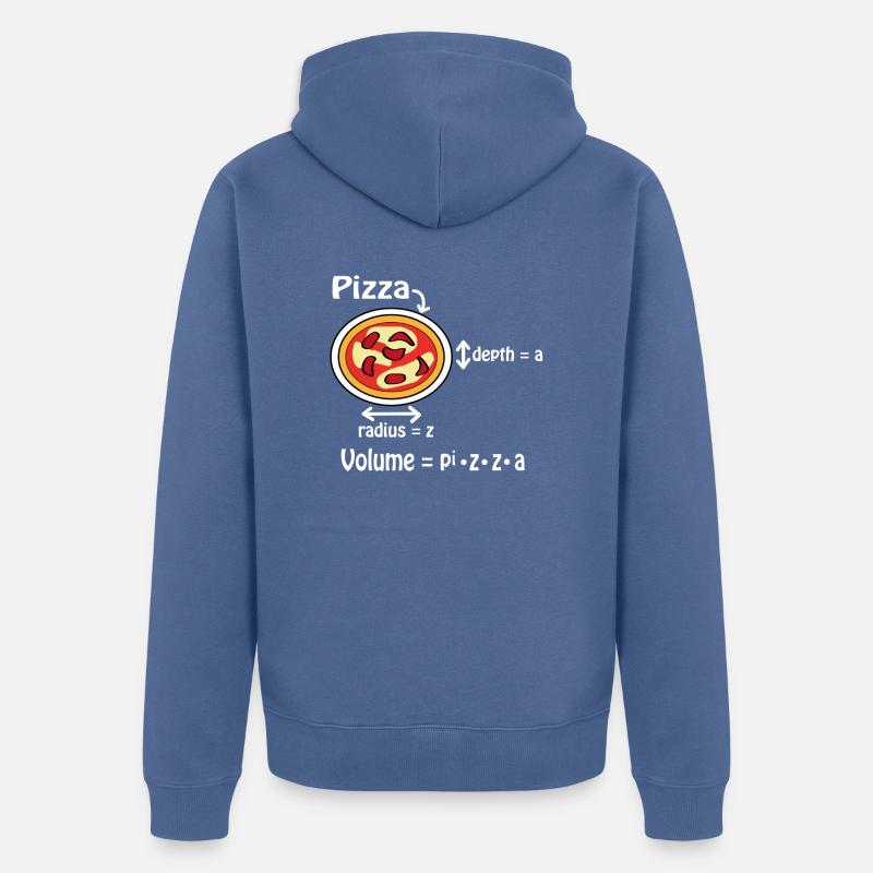 Pizza for geeks and nerds - Unisex Premium Bio Zip Hoodie - Taubenblau