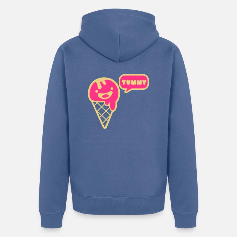 ice - eis - sommer - Unisex Premium Bio Zip Hoodie - Taubenblau