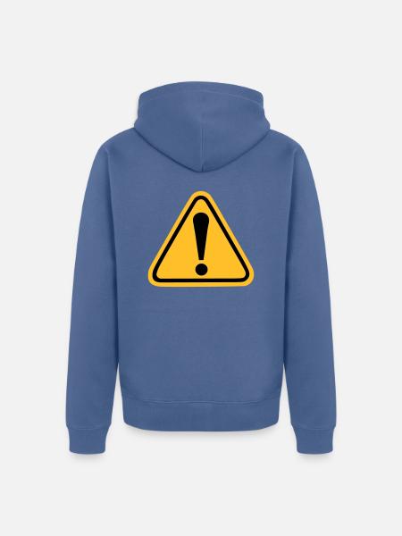 Ausrufezeichen - Unisex Premium Bio Zip Hoodie - Taubenblau