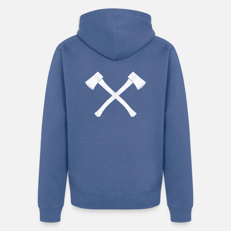 Axt - Unisex Premium Bio Zip Hoodie - Taubenblau