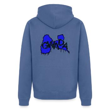 GWADA - Veste à capuche bio Premium Unisexe - bleu pigeon - Dos - Nico (187cm)