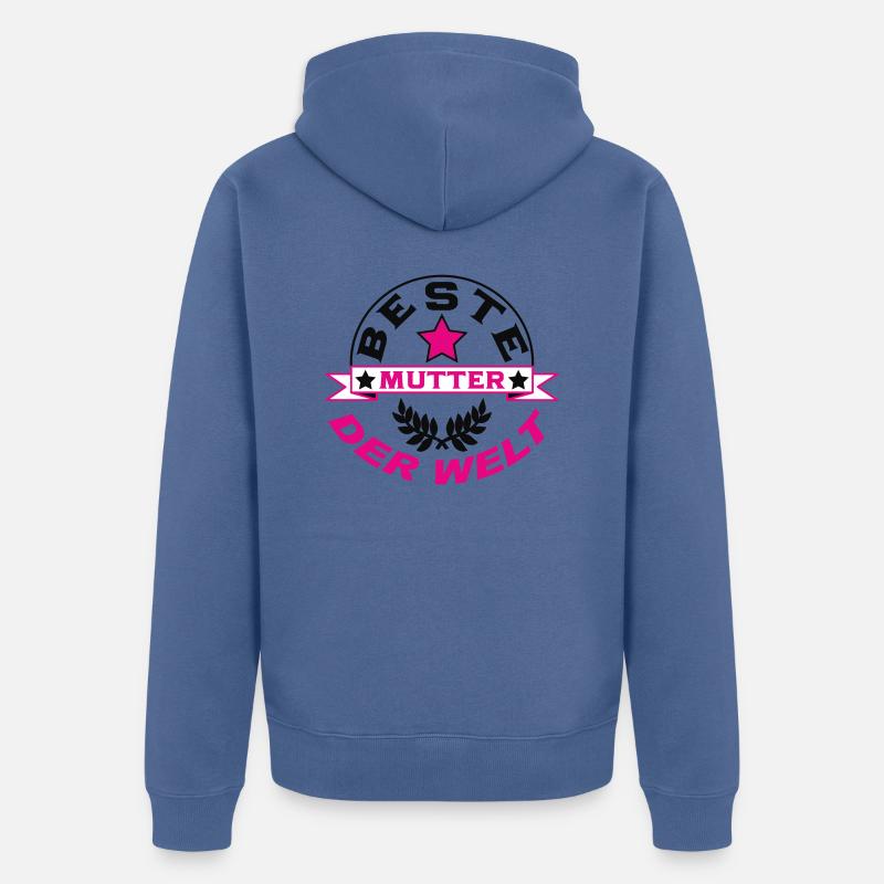 BESTE MUTTER DER WELT - Veste à capuche bio Premium Unisexe - bleu pigeon