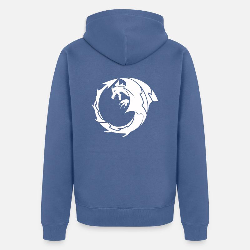 Dragon - Veste à capuche bio Premium Unisexe - bleu pigeon