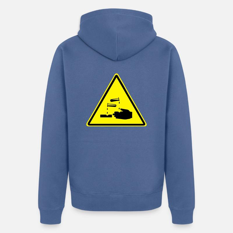 Vorsicht Ätzend! - Unisex Premium Bio Zip Hoodie - Taubenblau