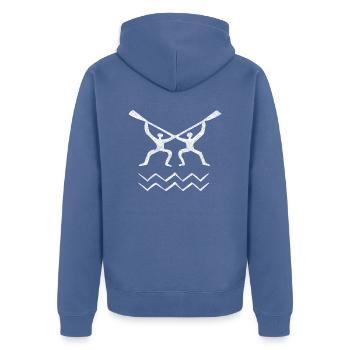 Pagaie - Veste à capuche bio Premium Unisexe - bleu pigeon - Dos - Nico (187cm)