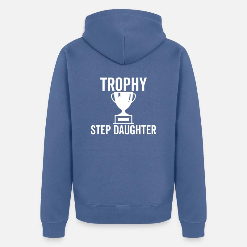 Trophée Belle-fille - Veste à capuche bio Premium Unisexe - bleu pigeon