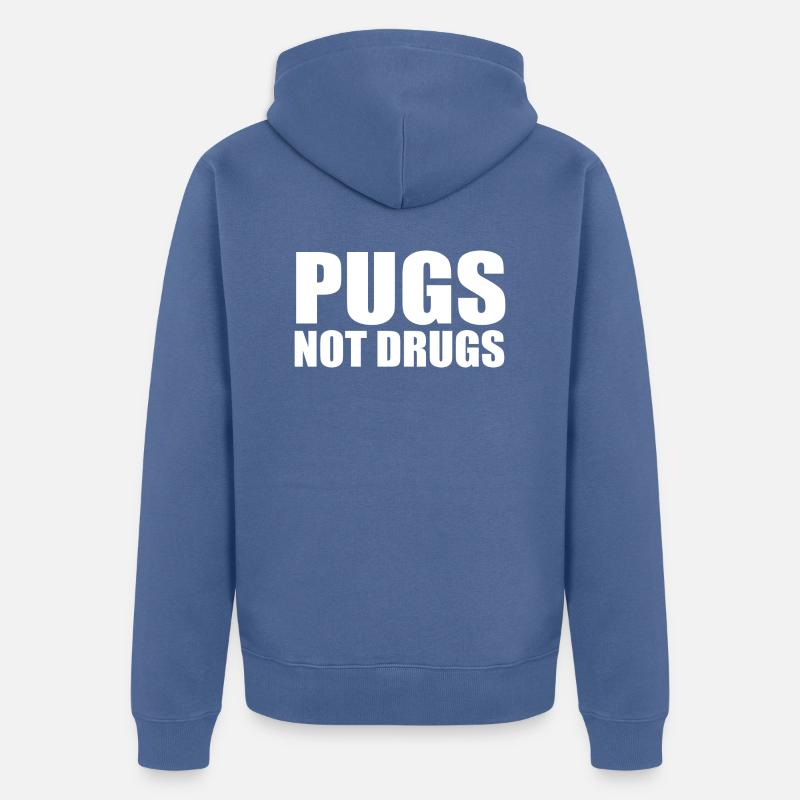 Carlins pas de drogues - Veste à capuche bio Premium Unisexe - bleu pigeon