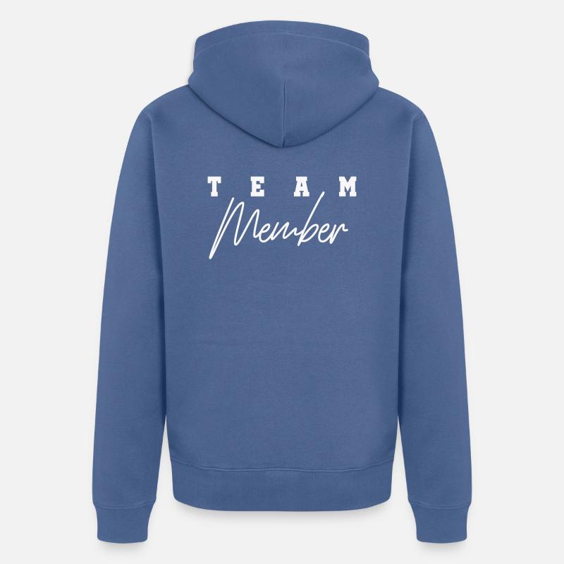 Membre de l’équipe 01 - Veste à capuche bio Premium Unisexe - bleu pigeon