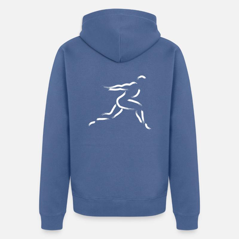 Sprinteur - Veste à capuche bio Premium Unisexe - bleu pigeon