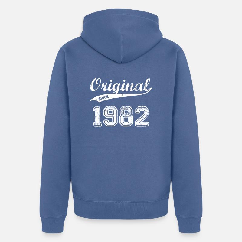 1982 - Unisex Premium Bio Zip Hoodie - Taubenblau