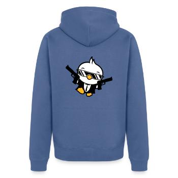 Bird 2 Gun Guns Agent Lunettes de soleil Cool - Veste à capuche bio Premium Unisexe - bleu pigeon - Dos - Nico (187cm)