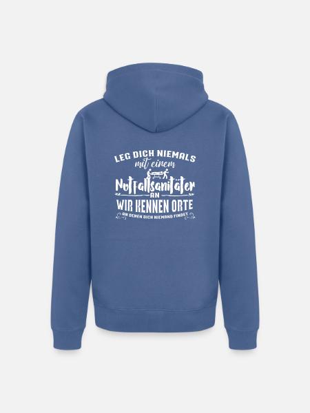 Ldn Notfallsanitäter Shirt - Unisex Premium Bio Zip Hoodie - Taubenblau