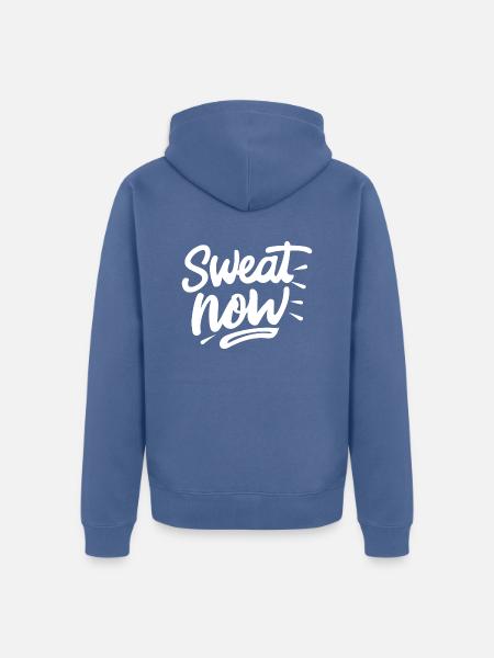 Jetzt schwitzen - Unisex Premium Bio Zip Hoodie - Taubenblau