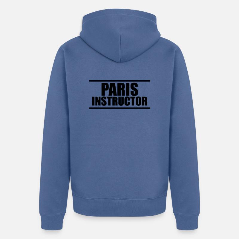 Paris Instructor - Veste à capuche bio Premium Unisexe - bleu pigeon
