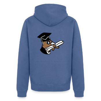 Diplôme d’études secondaires Certificat d’études secondaires Certificat - Veste à capuche bio Premium Unisexe - bleu pigeon - Dos - Nico (187cm)