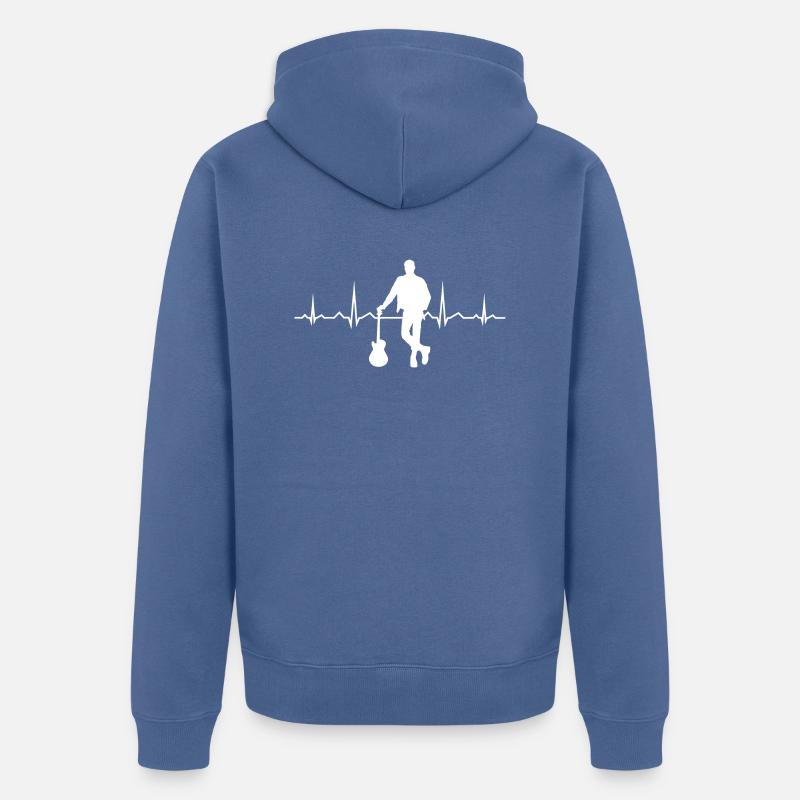 Gitarre electronic guitar classical guitar - Unisex Premium Bio Zip Hoodie - Taubenblau