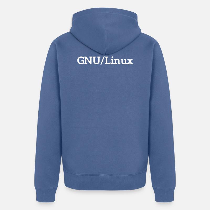 Linux - Veste à capuche bio Premium Unisexe - bleu pigeon