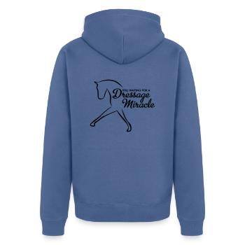 Dressage - Veste à capuche bio Premium Unisexe - bleu pigeon - Dos - Nico (187cm)