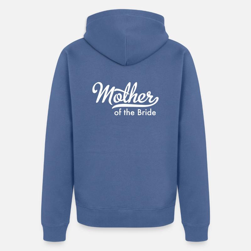 Mutter der Braut - Unisex Premium Bio Zip Hoodie - Taubenblau