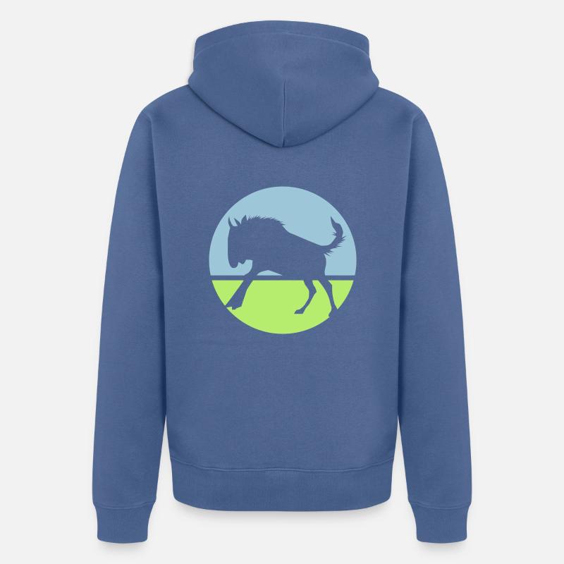 Gnu - Veste à capuche bio Premium Unisexe - bleu pigeon