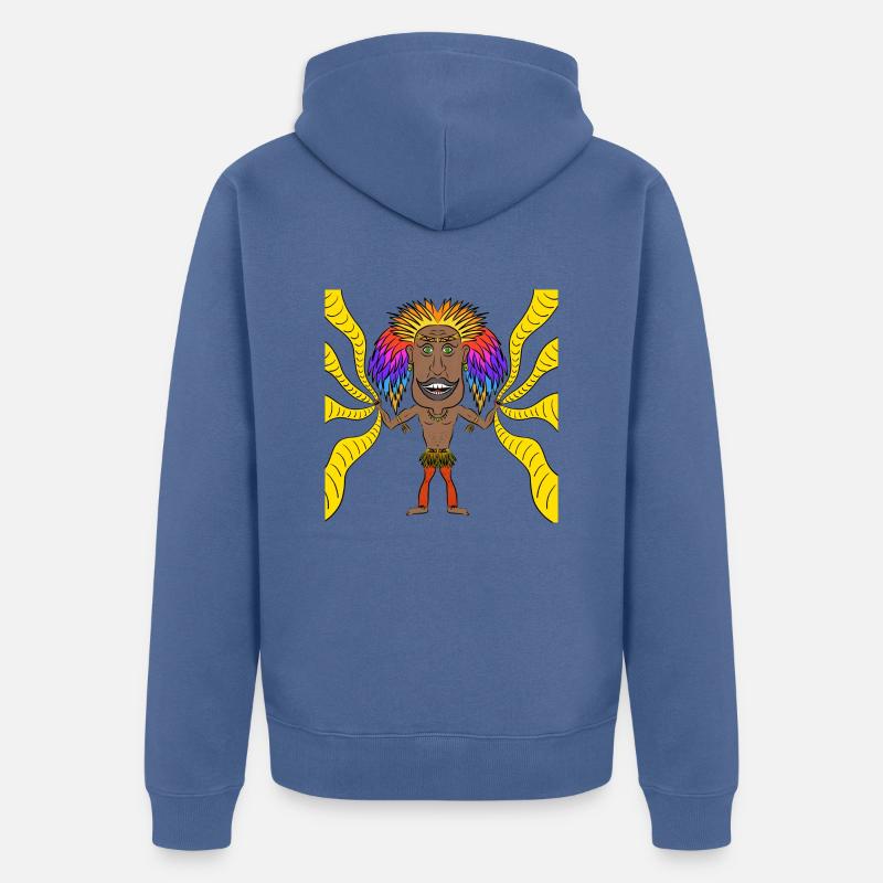 Chaman coloré - Veste à capuche bio Premium Unisexe - bleu pigeon