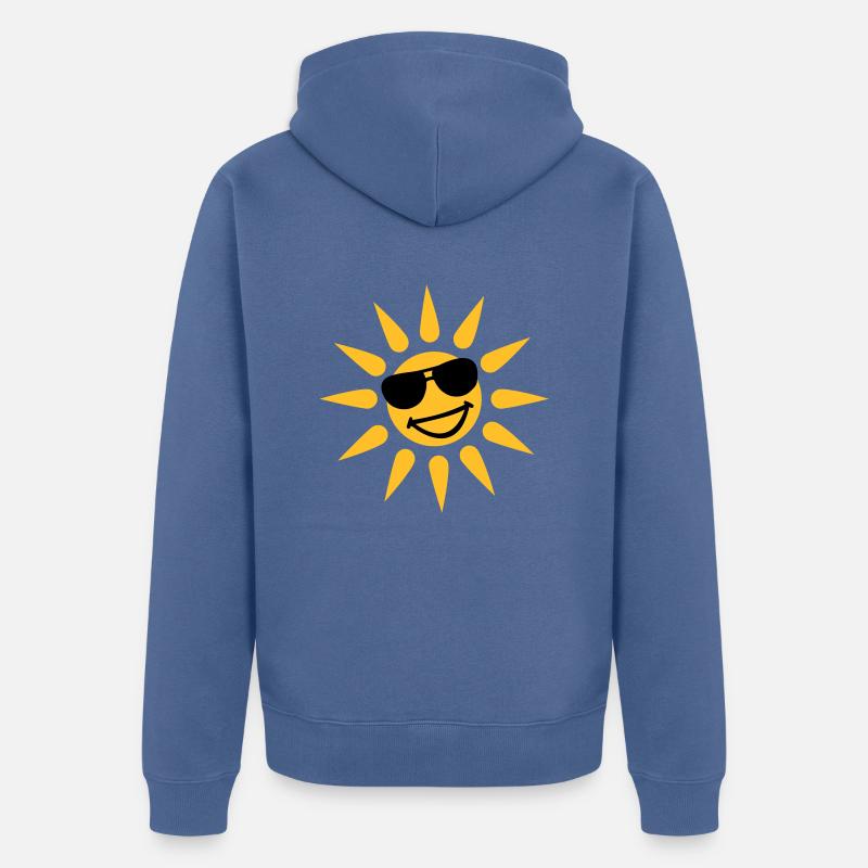 Soleil - Veste à capuche bio Premium Unisexe - bleu pigeon