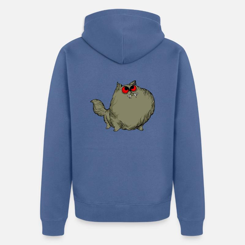 Chats drôles 16 - Veste à capuche bio Premium Unisexe - bleu pigeon