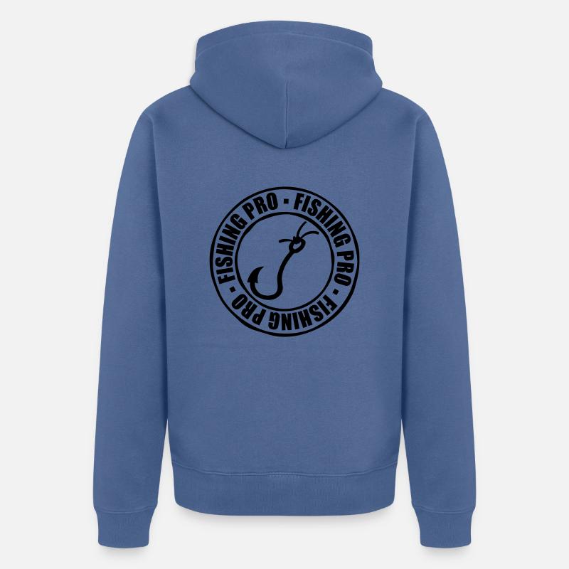 Timbre Pêche Pro - Veste à capuche bio Premium Unisexe - bleu pigeon