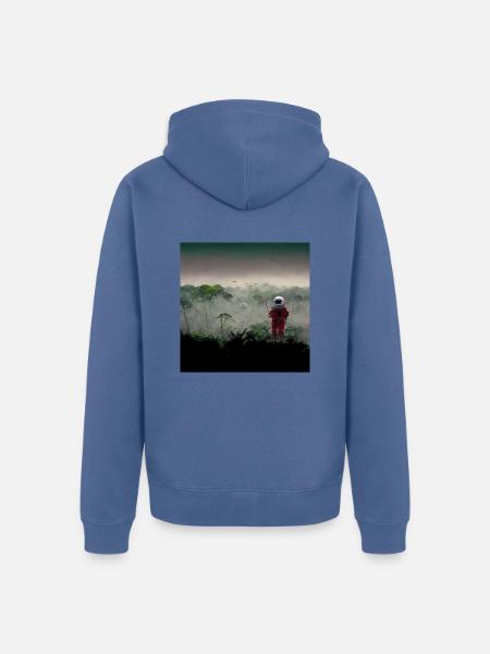 Lonely Voyager 077 - Unisex Premium Bio Zip Hoodie - Taubenblau