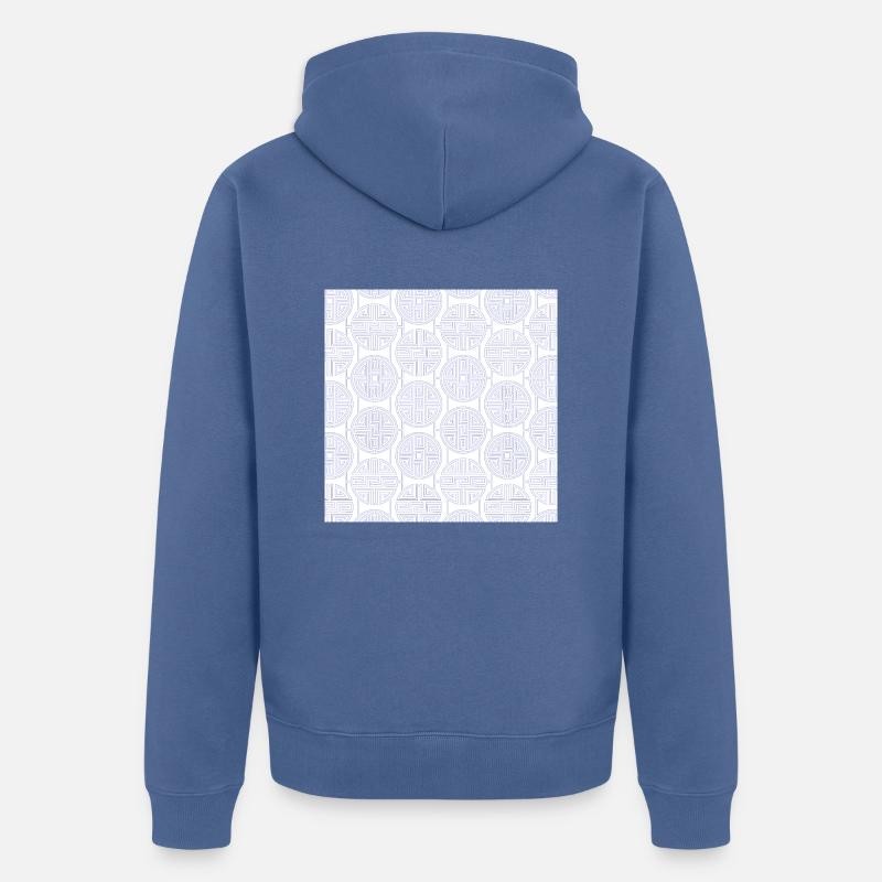 Modèle chinois - Veste à capuche bio Premium Unisexe - bleu pigeon