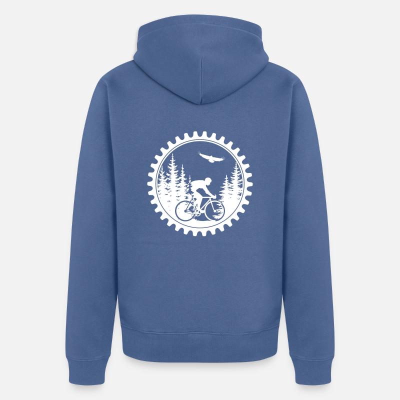 Vélo - Veste à capuche bio Premium Unisexe - bleu pigeon
