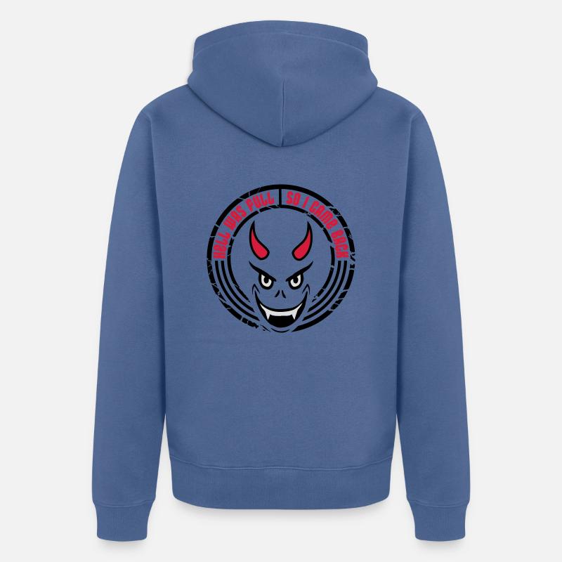 l’enfer était plein Citation - Veste à capuche bio Premium Unisexe - bleu pigeon