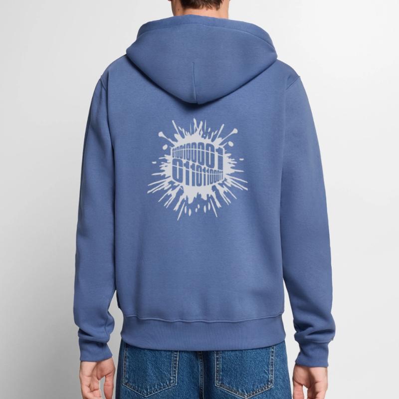 Langage de programme de code binaire Veste à capuche bio Premium Unisexe