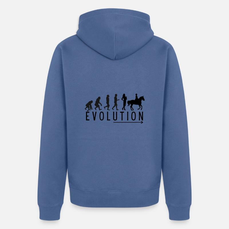 Evolution - Veste à capuche bio Premium Unisexe - bleu pigeon