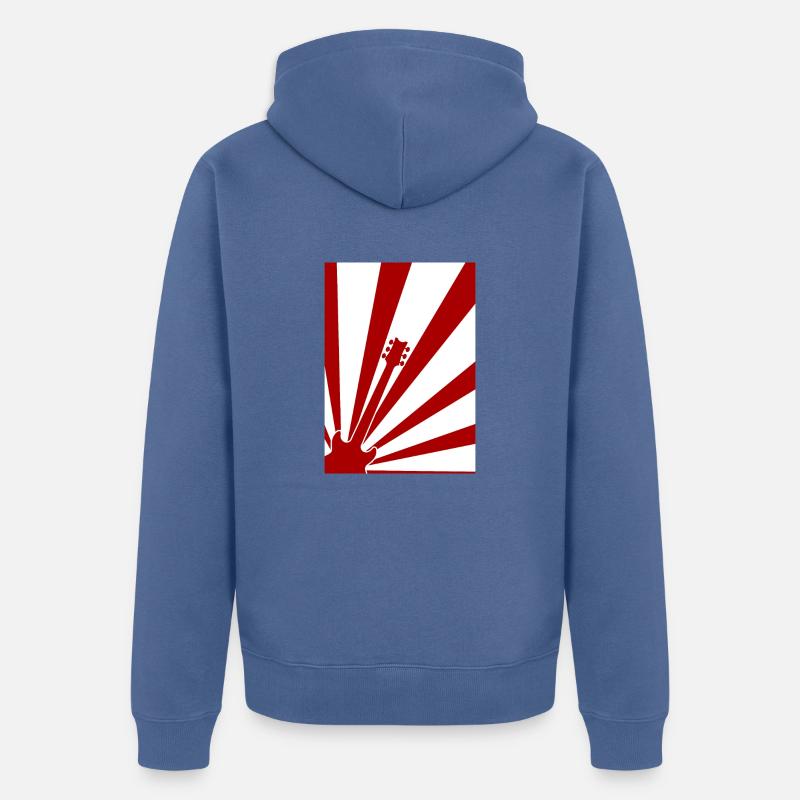 Affiche de guitare abstraite - Veste à capuche bio Premium Unisexe - bleu pigeon