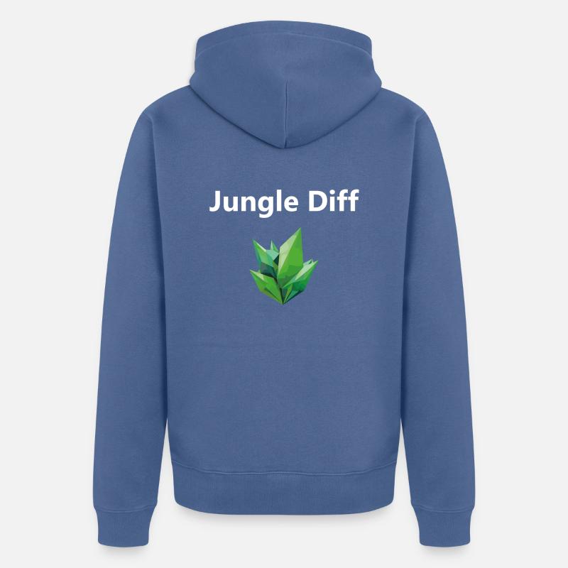 league legend Jungle Diff Weiß - Unisex Premium Bio Zip Hoodie - Taubenblau
