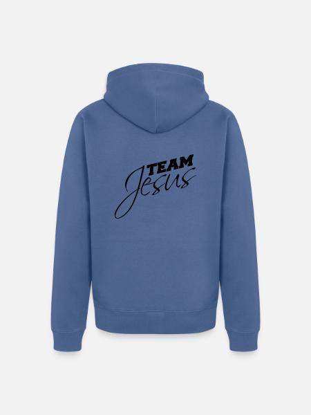 Katholisch Team Jesus Christus Christ Evangelisch - Unisex Premium Bio Zip Hoodie - Taubenblau