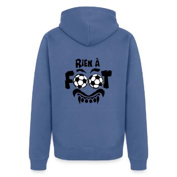 rien a foot ballon expression 1 - Veste à capuche bio Premium Unisexe - bleu pigeon - Dos - Nico (187cm)