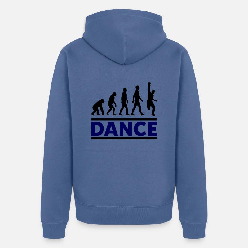 Tanz Evolution Break Hip-Hop - Unisex Premium Bio Zip Hoodie - Taubenblau