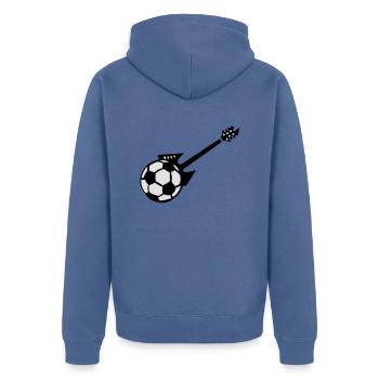 E-Gitarre gitarre Fußball-Fußball - Unisex Premium Bio Zip Hoodie - Taubenblau - Hinten - Nico (187cm)