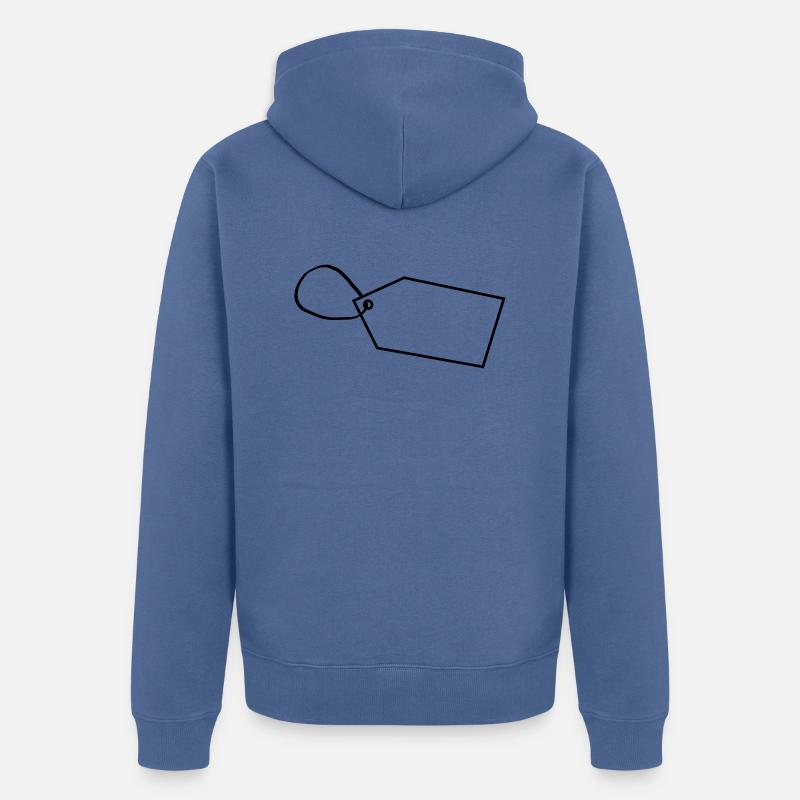 Etiquette - Veste à capuche bio Premium Unisexe - bleu pigeon