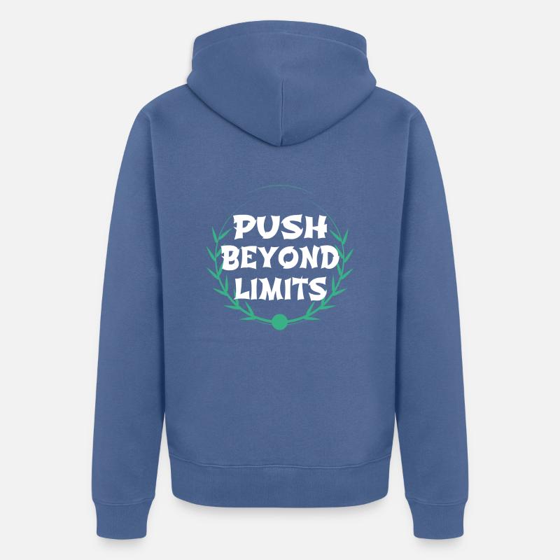statement techniques - Unisex Premium Bio Zip Hoodie - Taubenblau