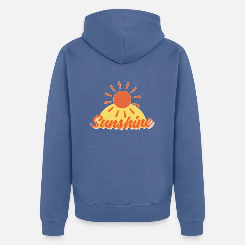 Le soleil brille - Veste à capuche bio Premium Unisexe - bleu pigeon