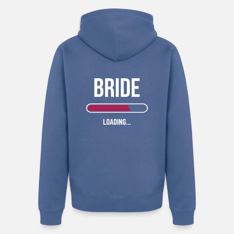 Bride loading - Unisex Premium Bio Zip Hoodie - Taubenblau