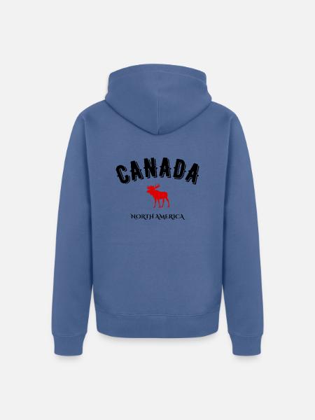 Canada north america - Unisex Premium Organic Zip Hoodie - stone blue