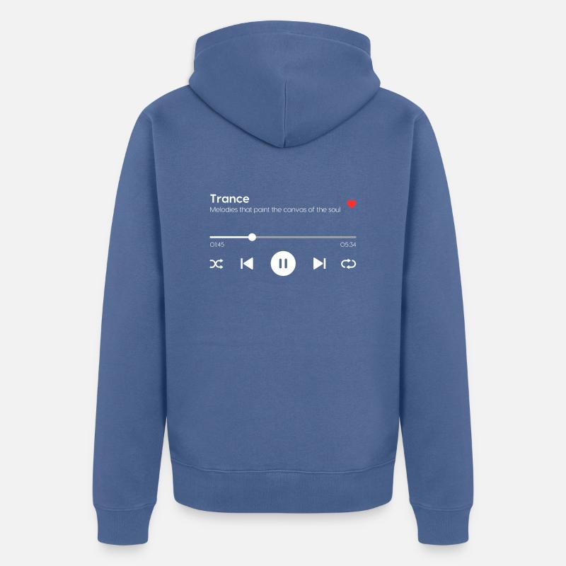 Transe - Veste à capuche bio Premium Unisexe - bleu pigeon